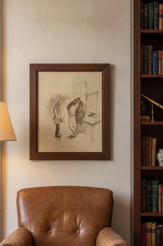 Le chene et le roseau — framed art in a styled interior
