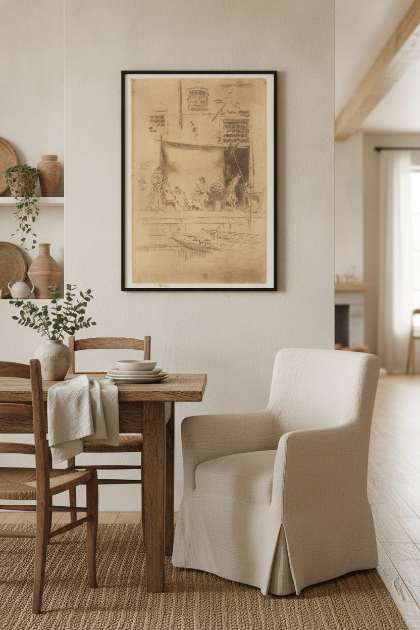 Fruit-Stall — framed art in a styled interior