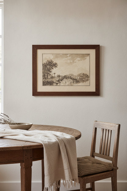 Landscape — framed art in a styled interior