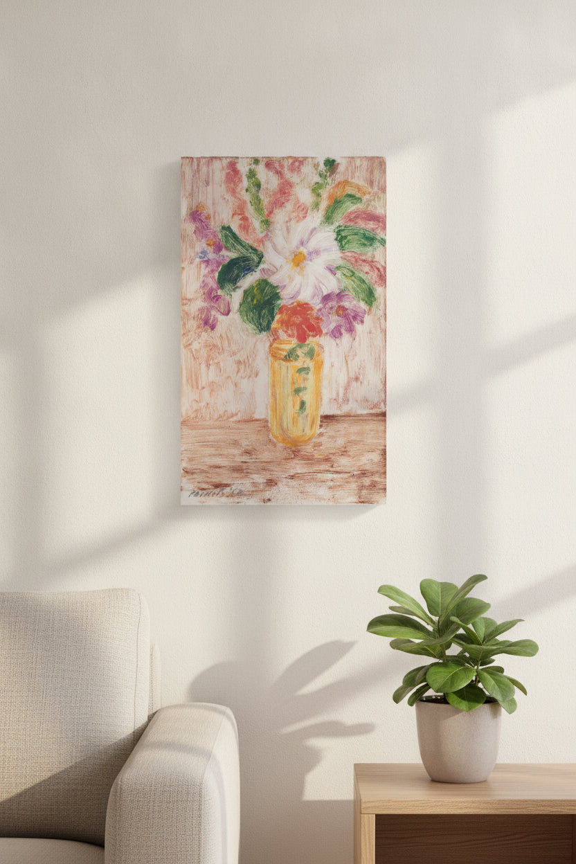 Vase of Flowers — framed art in a styled interior
