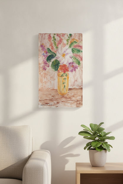 Vase of Flowers — framed art in a styled interior