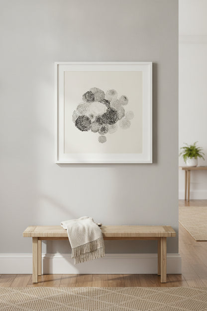 Flowers IV — framed art in a styled interior