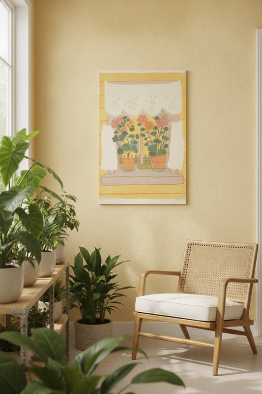 Windows and Plants — framed art in a styled interior