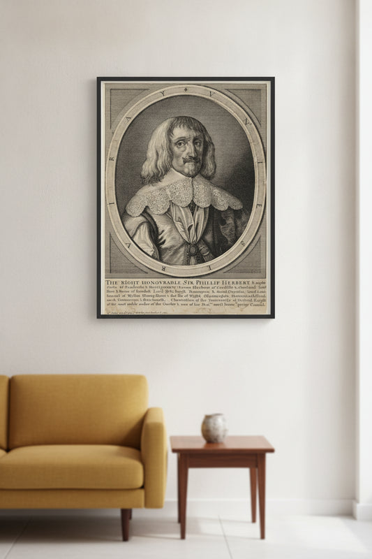 Philip Herbert, Fourth Earl of Pembroke — framed art in a styled interior