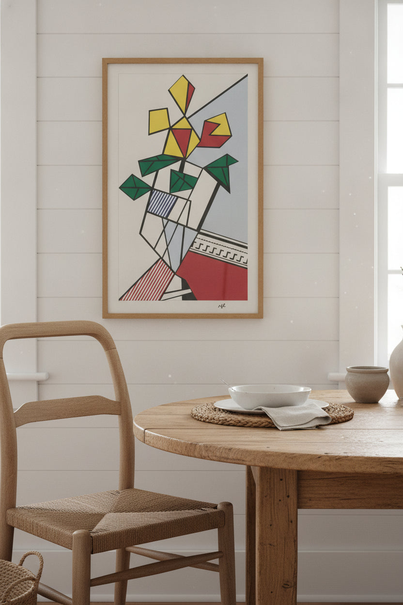 Flowers — framed art in a styled interior