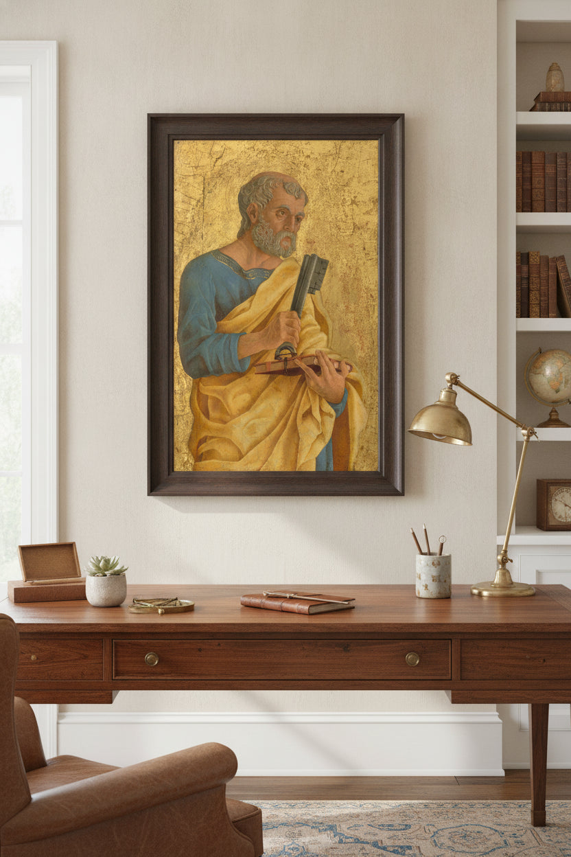Saint Peter — framed art in a styled interior