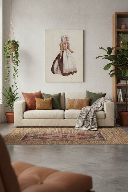 Doll - "Lilla Rosella Hatch" — framed art in a styled interior
