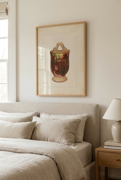 Wall Pocket for Flowers — framed art in a styled interior