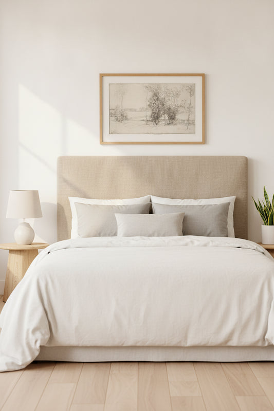 Sussex Landscape — framed art in a styled interior