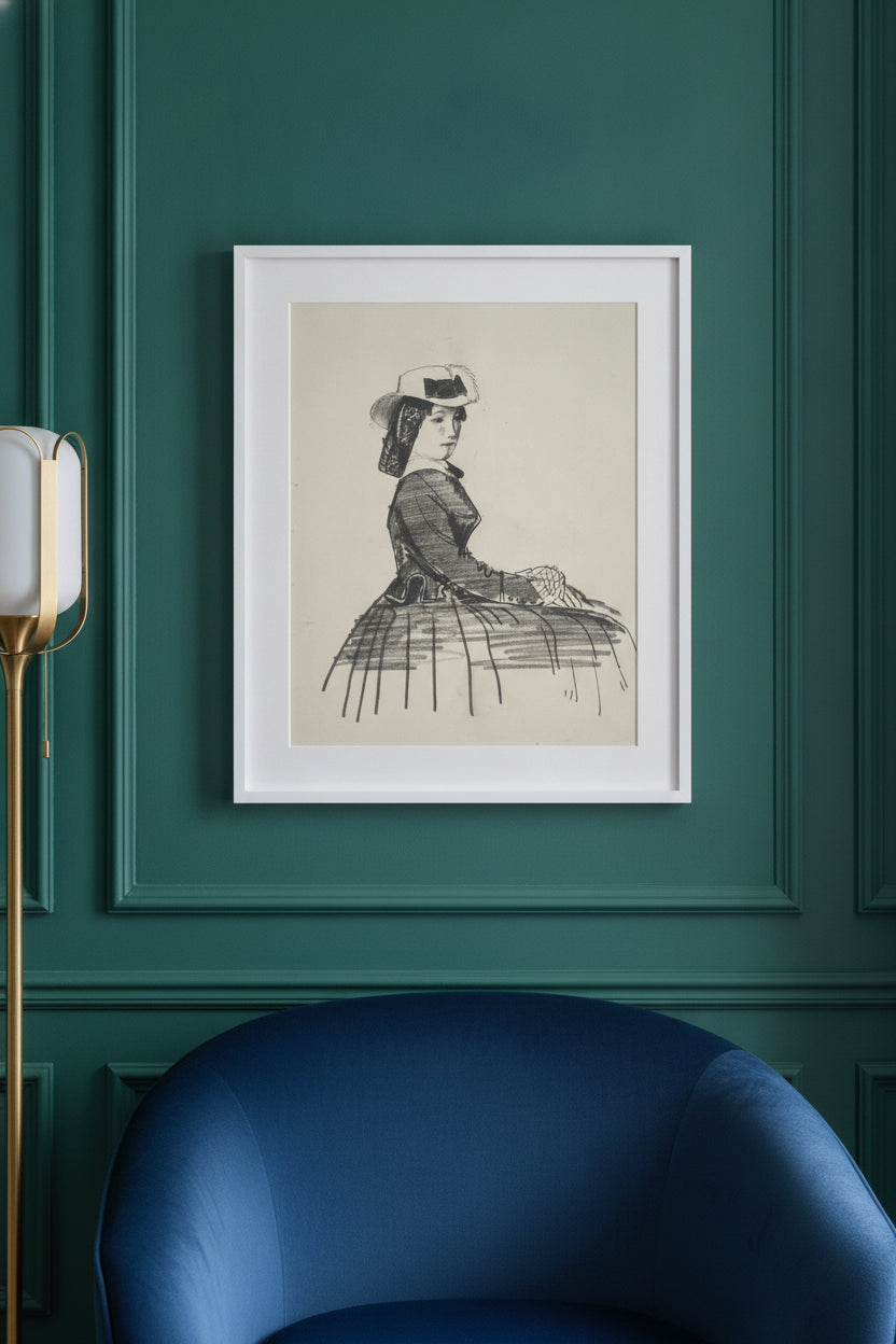 An Irish Girl — framed art in a styled interior