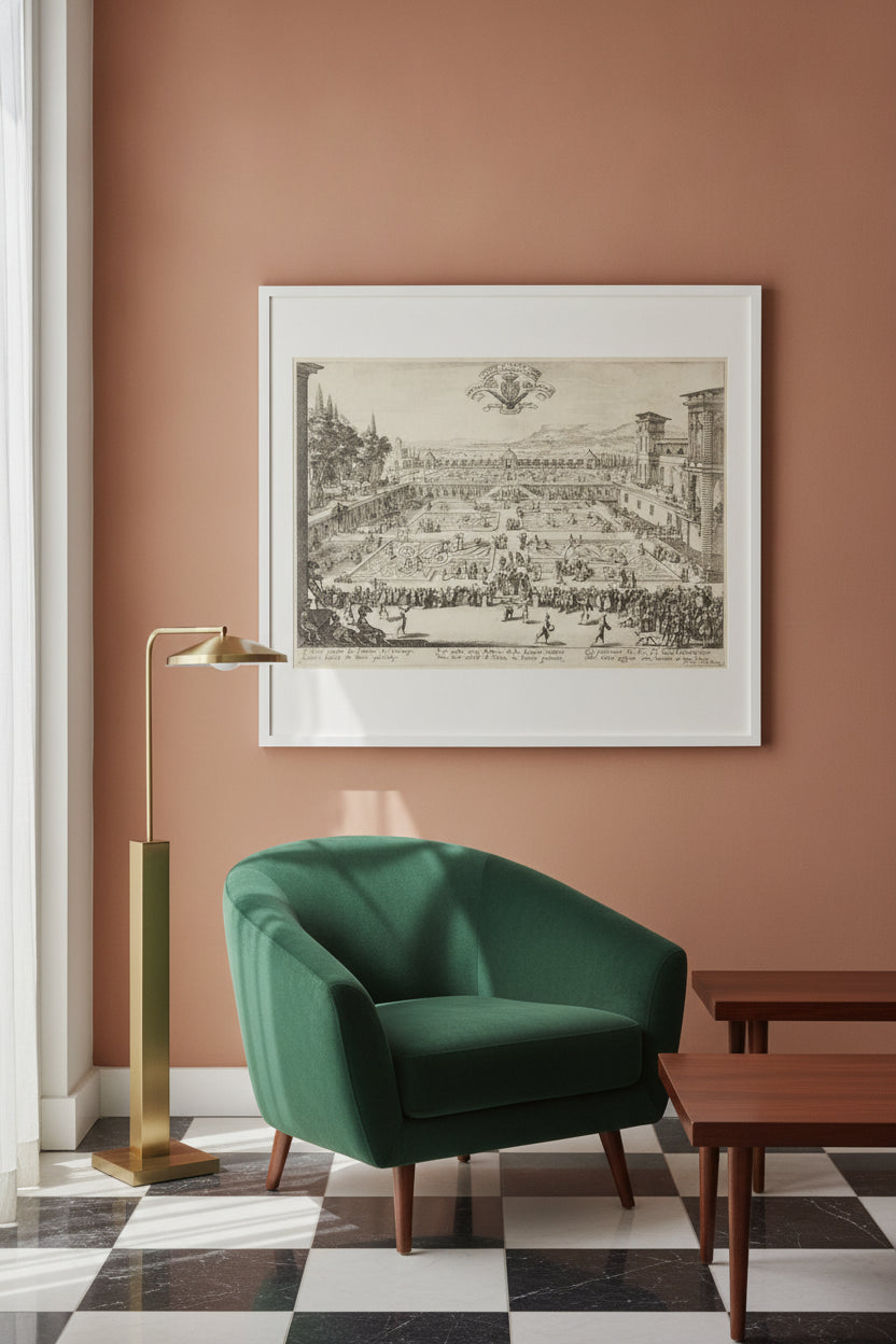 The Palace Gardens at Nancy — framed art in a styled interior