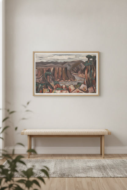Landscape No. 5 — framed art in a styled interior