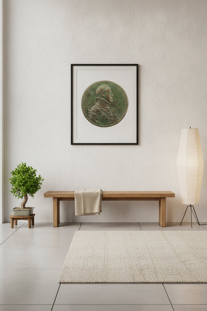 Fernando Francesco II d'Avalos, c. 1530-1571, Marquess of Pescara [obverse] — framed art in a styled interior