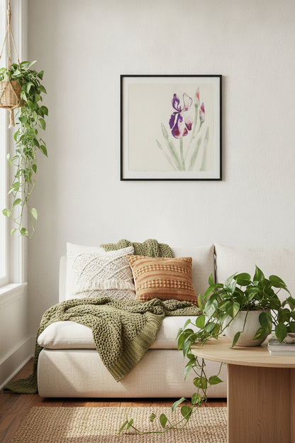 Flowers V — framed art in a styled interior