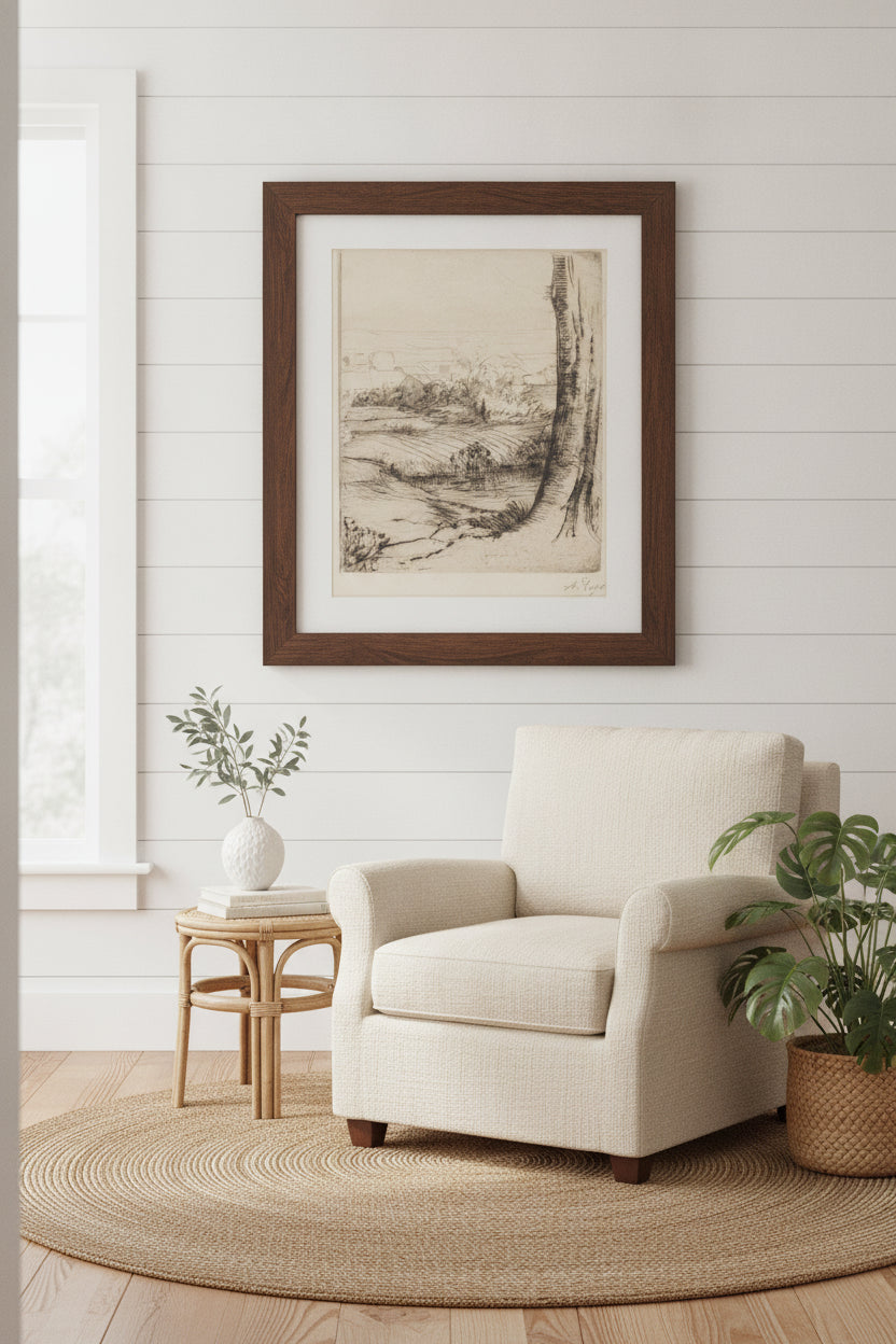 View of Reeds (Coin de roseau) — framed art in a styled interior