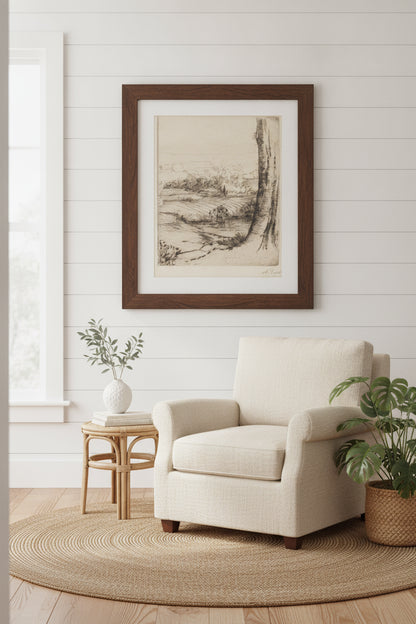 View of Reeds (Coin de roseau) — framed art in a styled interior