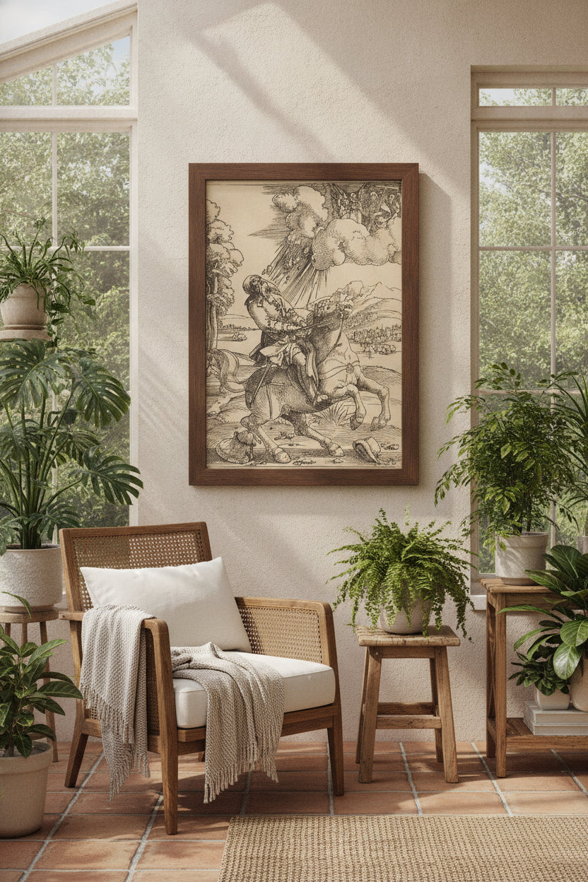 The Conversion of Saint Paul — framed art in a styled interior