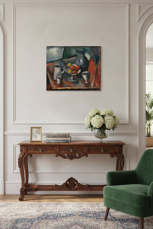 Still Life with Lemons — framed art in a styled interior