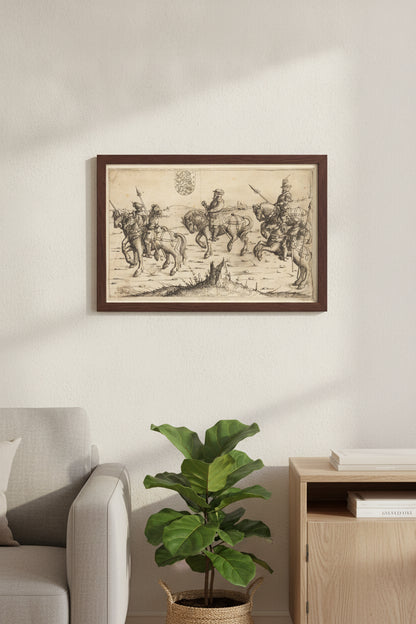 Herberstein's Journey to Denmark — framed art in a styled interior