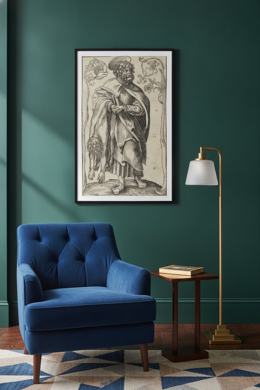 Saint Bartholomew — framed art in a styled interior