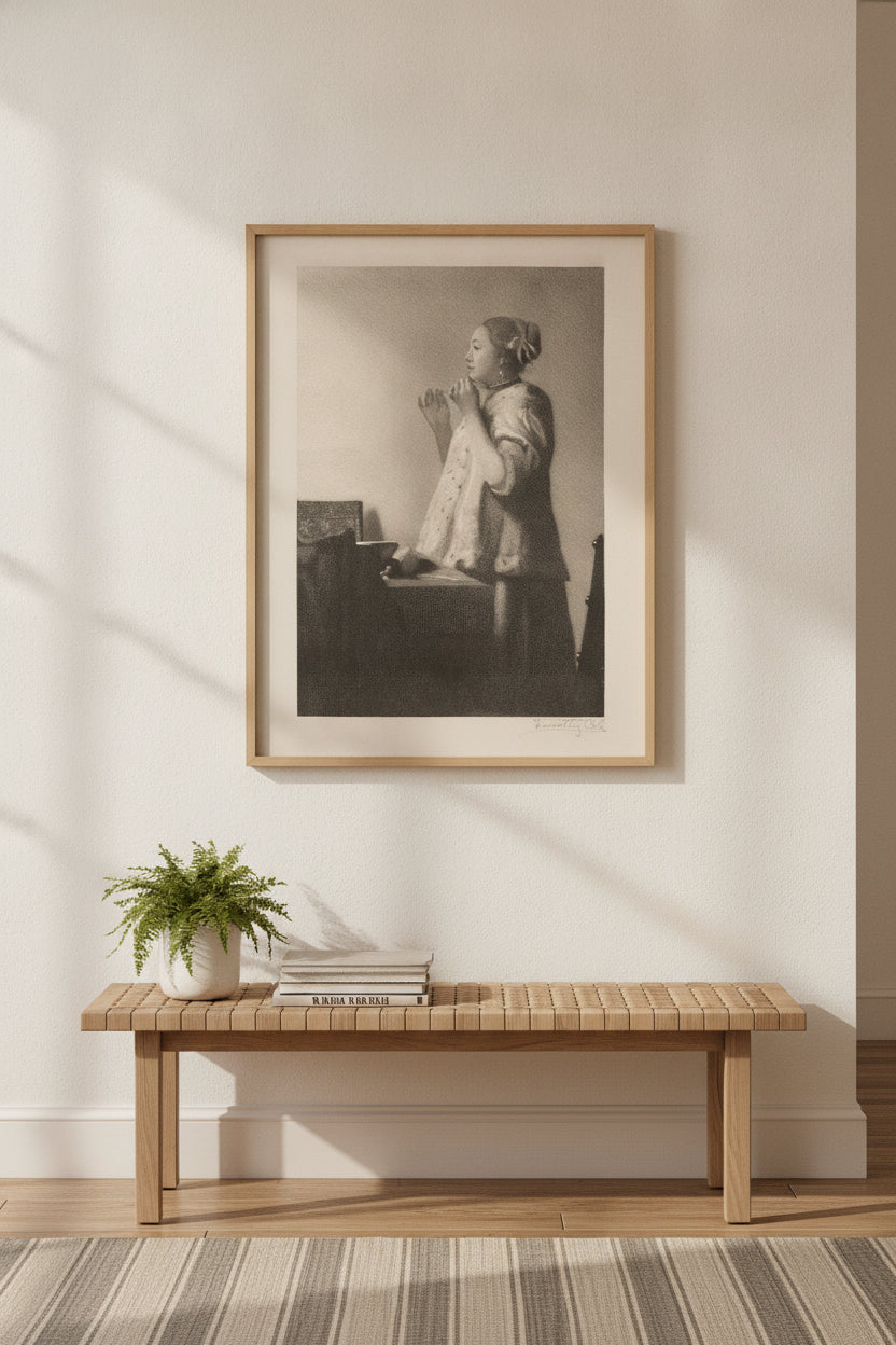 The Pearl Necklace — framed art in a styled interior