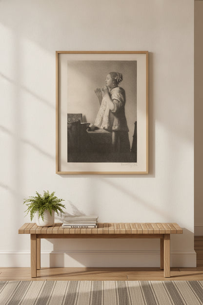 The Pearl Necklace — framed art in a styled interior