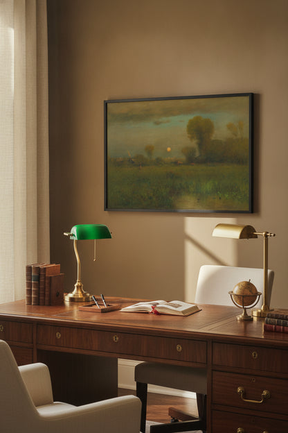 Harvest Moon — framed art in a styled interior