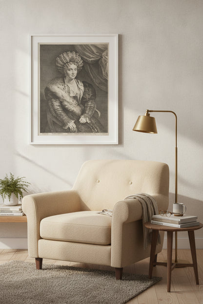 Isabella d'Este — framed art in a styled interior
