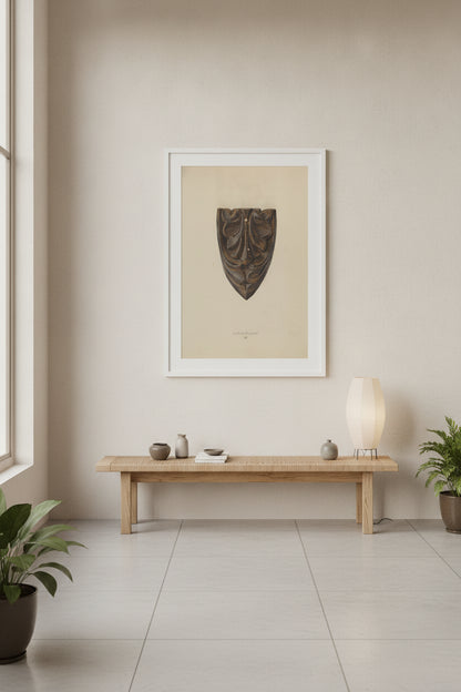 Crowning Leaf — framed art in a styled interior