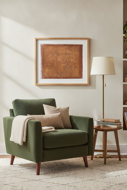 Endpaper with Floral Pattern — framed art in a styled interior
