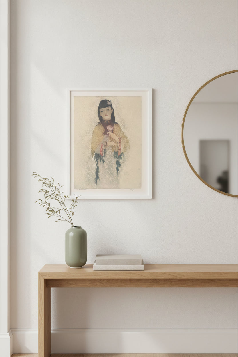 Little Lotus Blossom — framed art in a styled interior