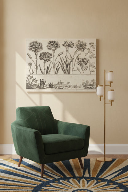 Flower Print no.9 — framed art in a styled interior
