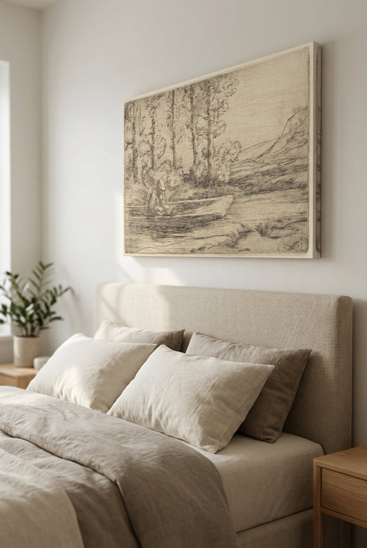 Landscape (Paysage) — framed art in a styled interior