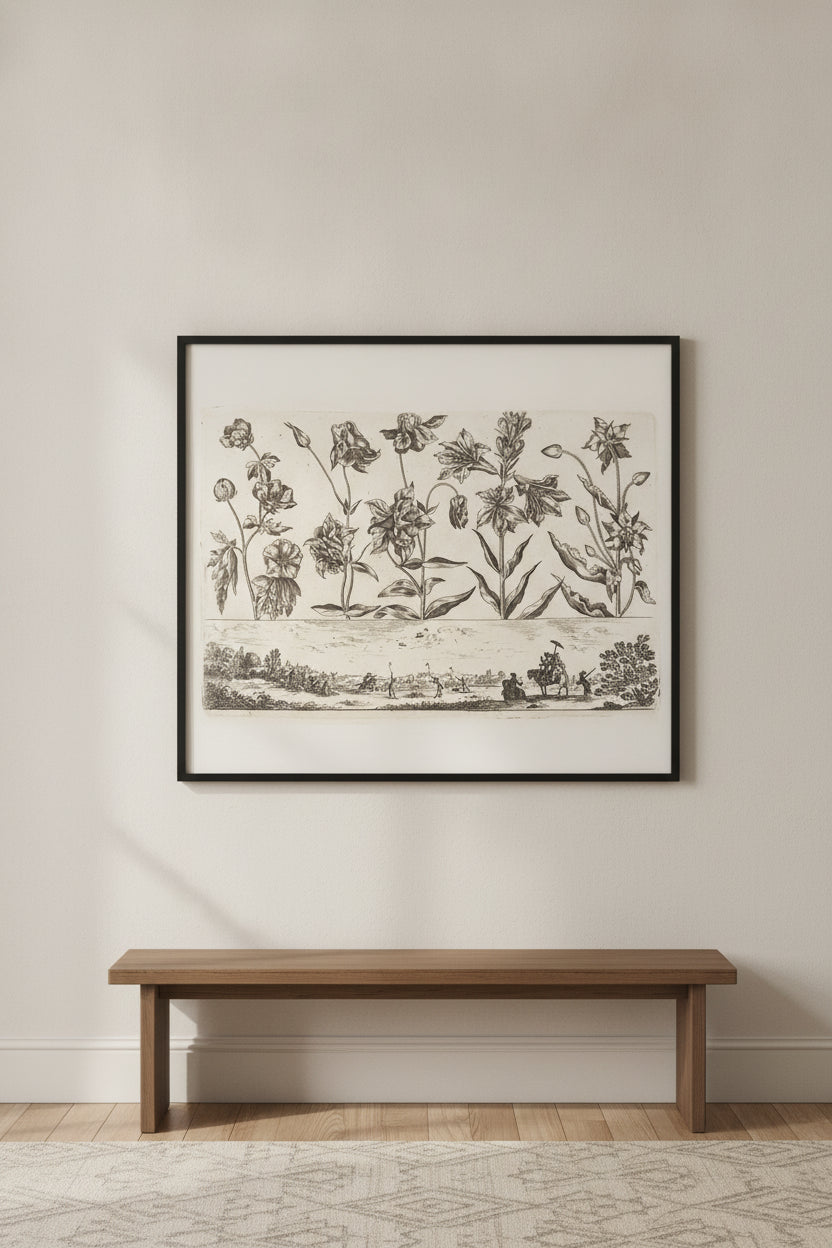 Flower Print no.6 — framed art in a styled interior