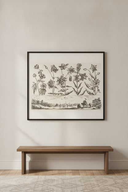Flower Print no.6 — framed art in a styled interior