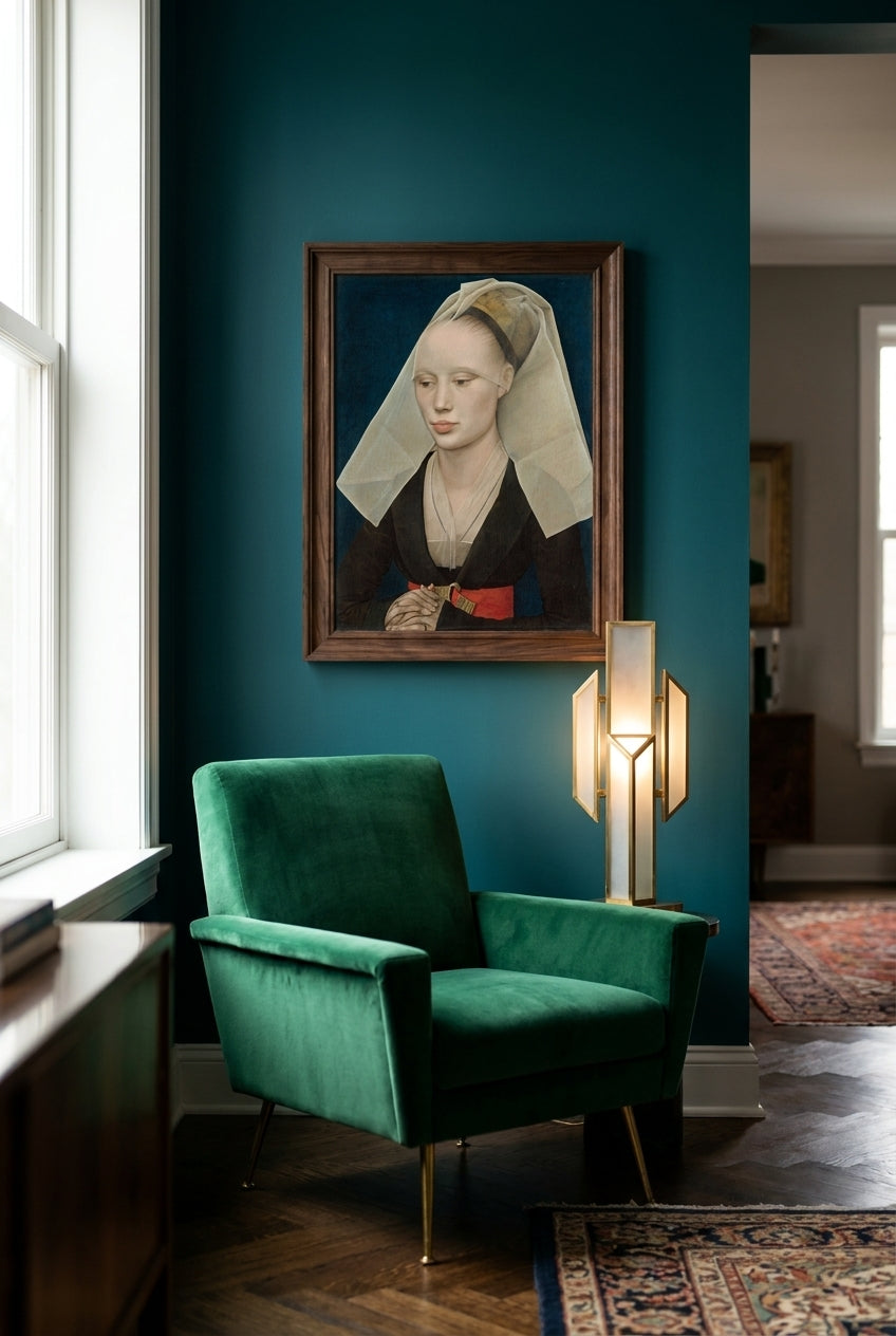 Portrait of a Lady — framed art in a styled interior