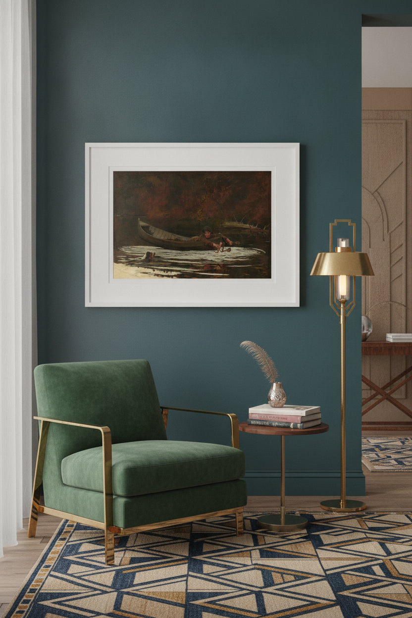 Hound and Hunter — framed art in a styled interior