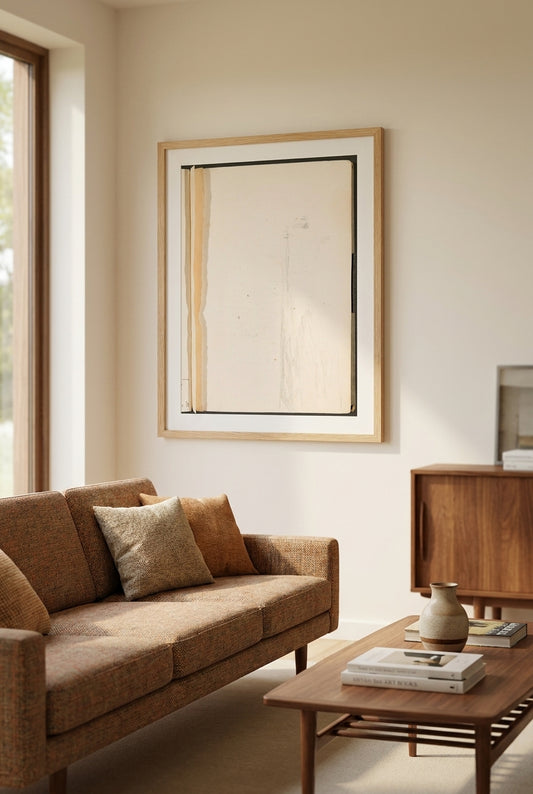 Meeresstudie (Seascape) [p. 41] — framed art in a styled interior