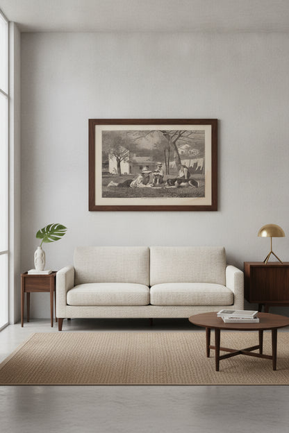 The Nooning — framed art in a styled interior
