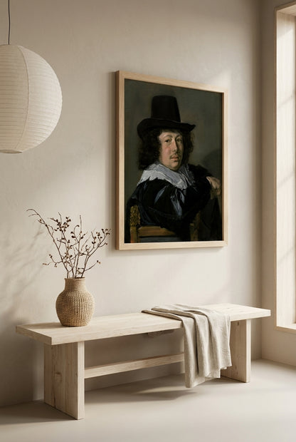 Portrait of a Young Man — framed art in a styled interior