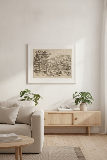 Nundinae Rusticorum (Rustic Market) — framed art in a styled interior
