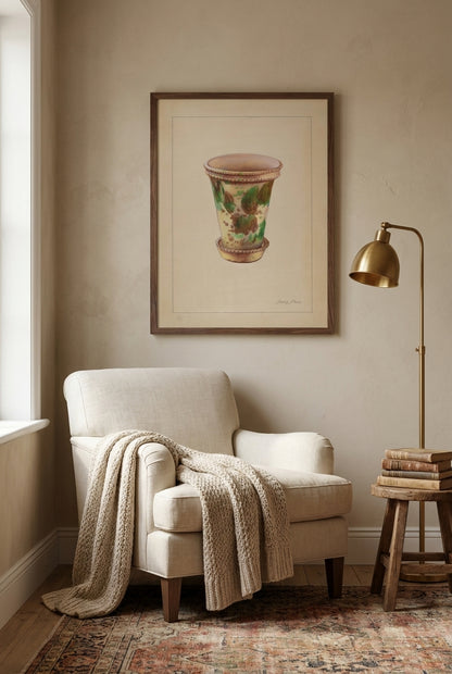Flower Pot — framed art in a styled interior
