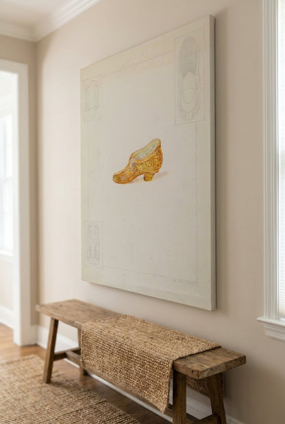 Flower Holder — framed art in a styled interior