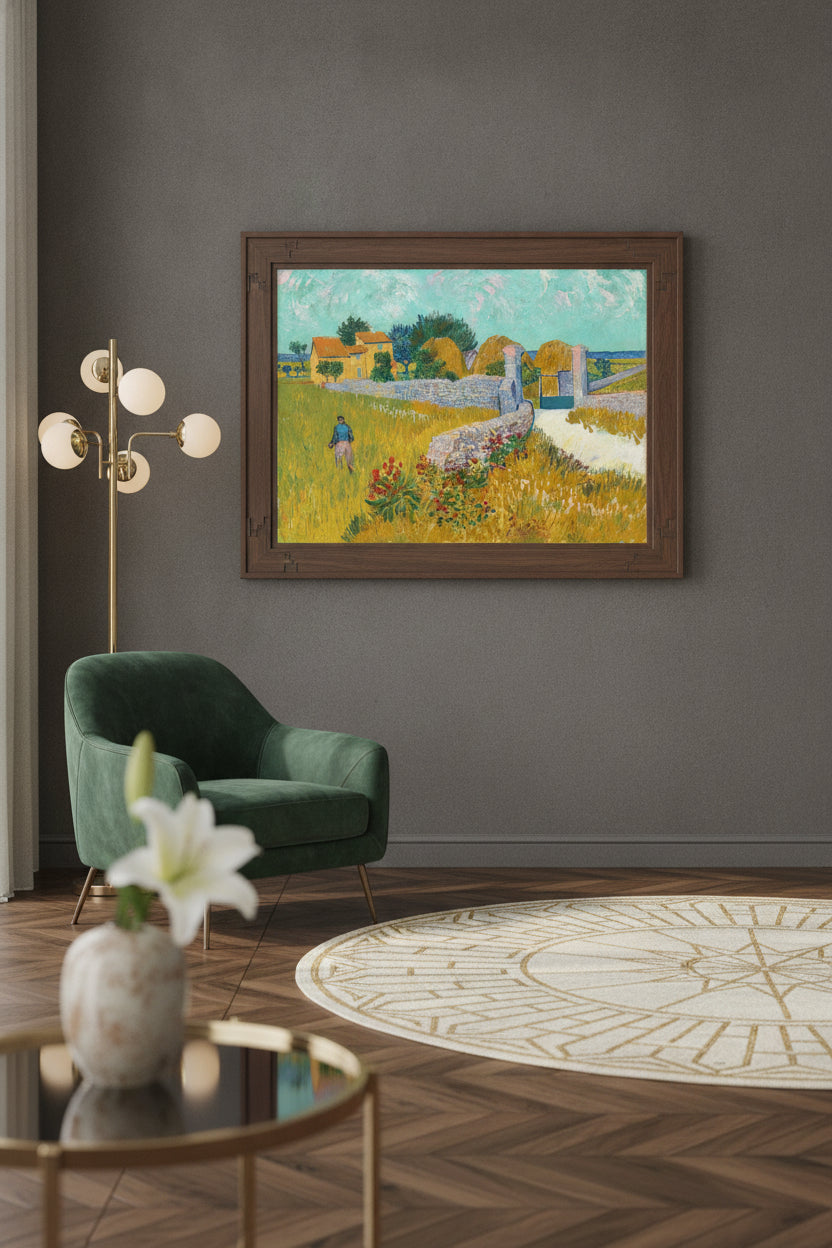 Farmhouse in Provence — framed art in a styled interior