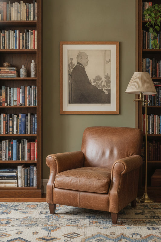 Mr. Hayward — framed art in a styled interior