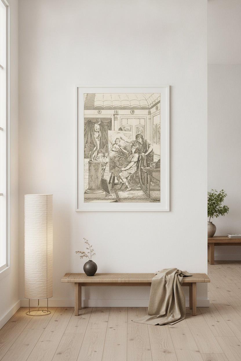 Imitation d'anacreon: Le portrait d'iris — framed art in a styled interior