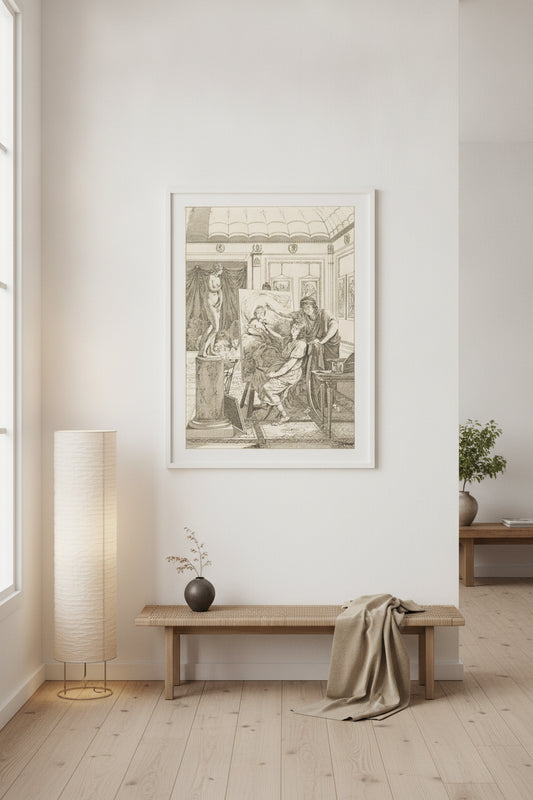 Imitation d'anacreon: Le portrait d'iris — framed art in a styled interior