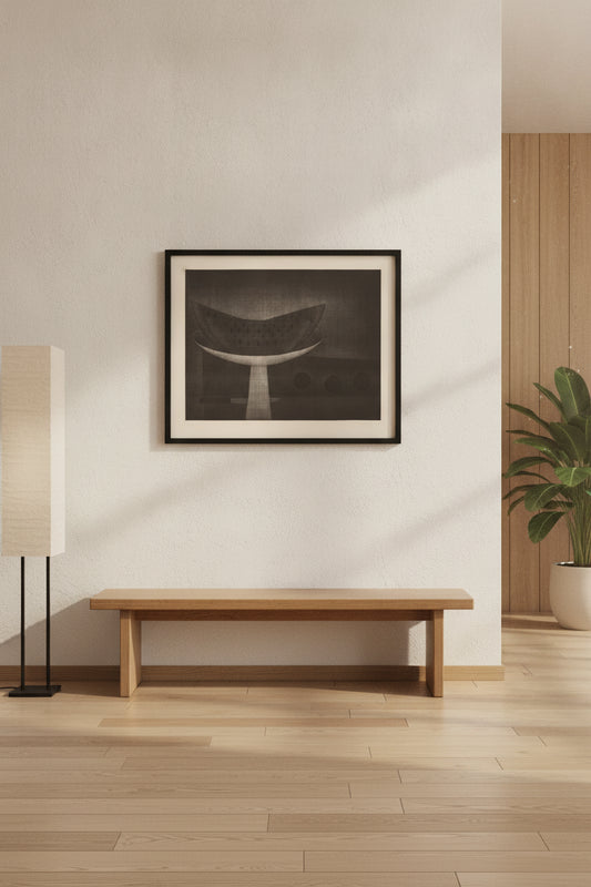 Still Life with Watermelon — framed art in a styled interior