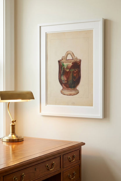 Wall Pocket for Flowers — framed art in a styled interior