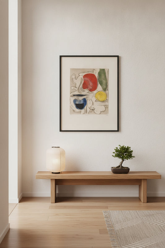 Fruit-ful from For Carl Zigrosser — framed art in a styled interior